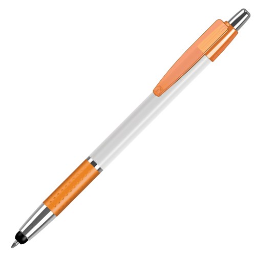 penna personalizzata con touch stampa quadricromia 360° PP-S070 arancio