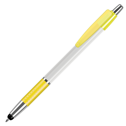 penna personalizzata con touch stampa quadricromia 360° PP-S070 giallo