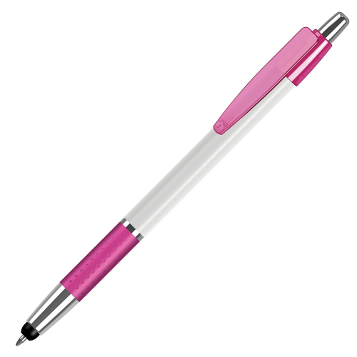 penna personalizzata con touch stampa quadricromia 360° PP-S070 rosa