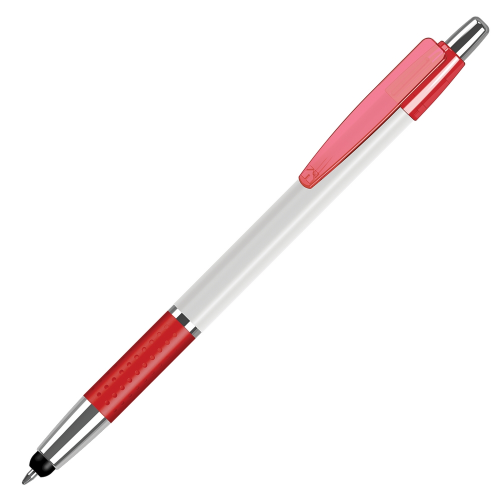 penna personalizzata con touch stampa quadricromia 360° PP-S070 rossa