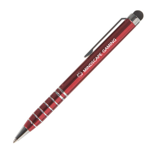 PP-GLXD- penna STYLUS alluminio con touch incisione laser rosso