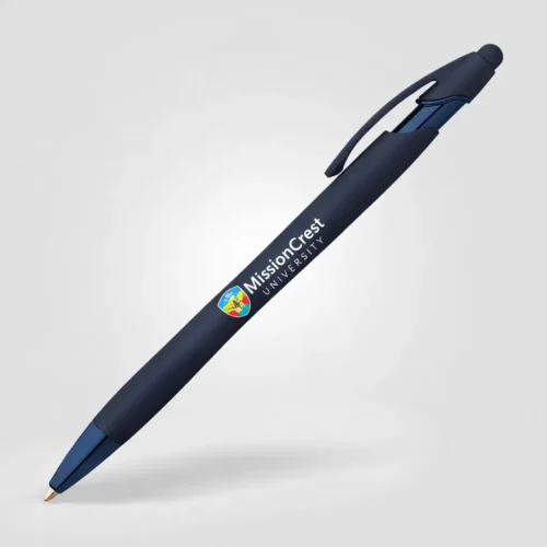 Penna Personalizzata Soft Touch Full Monochrome con Stylus Coordinato