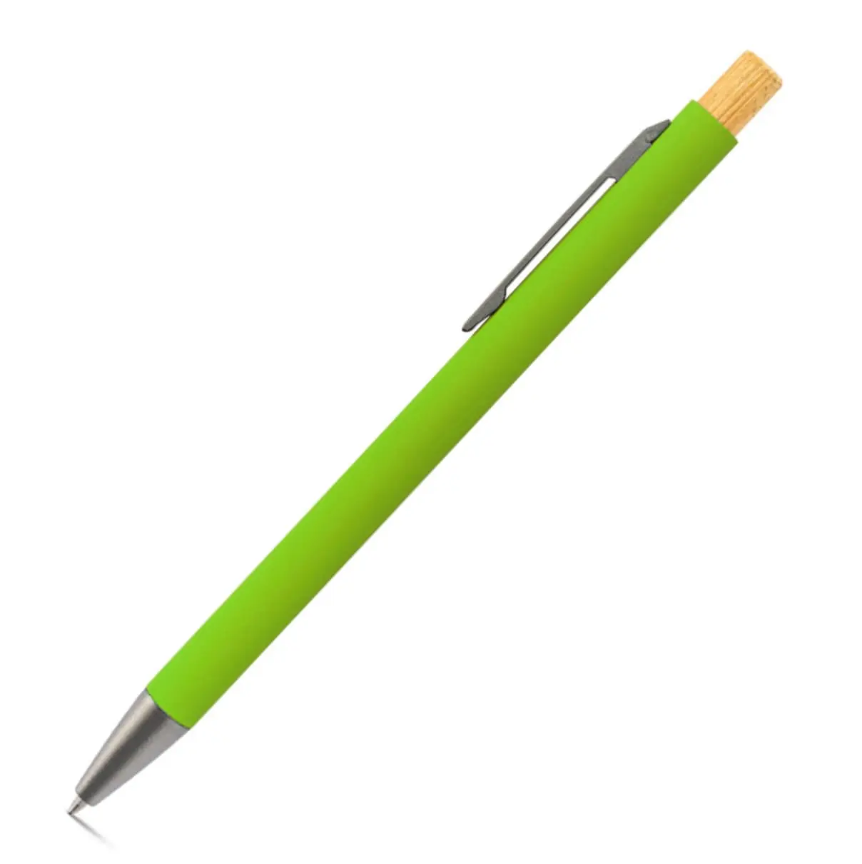 Penna Personalizzata Slim EcoMetal Bamboo Soft Grip
