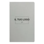 Quaderno Rime A5 Soft Touch colore Grigio personalizzabile con il tuo logo
