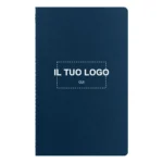Quaderno Rime A5 Soft Touch Blu Navy Scuro personalizzabile con il tuo logo