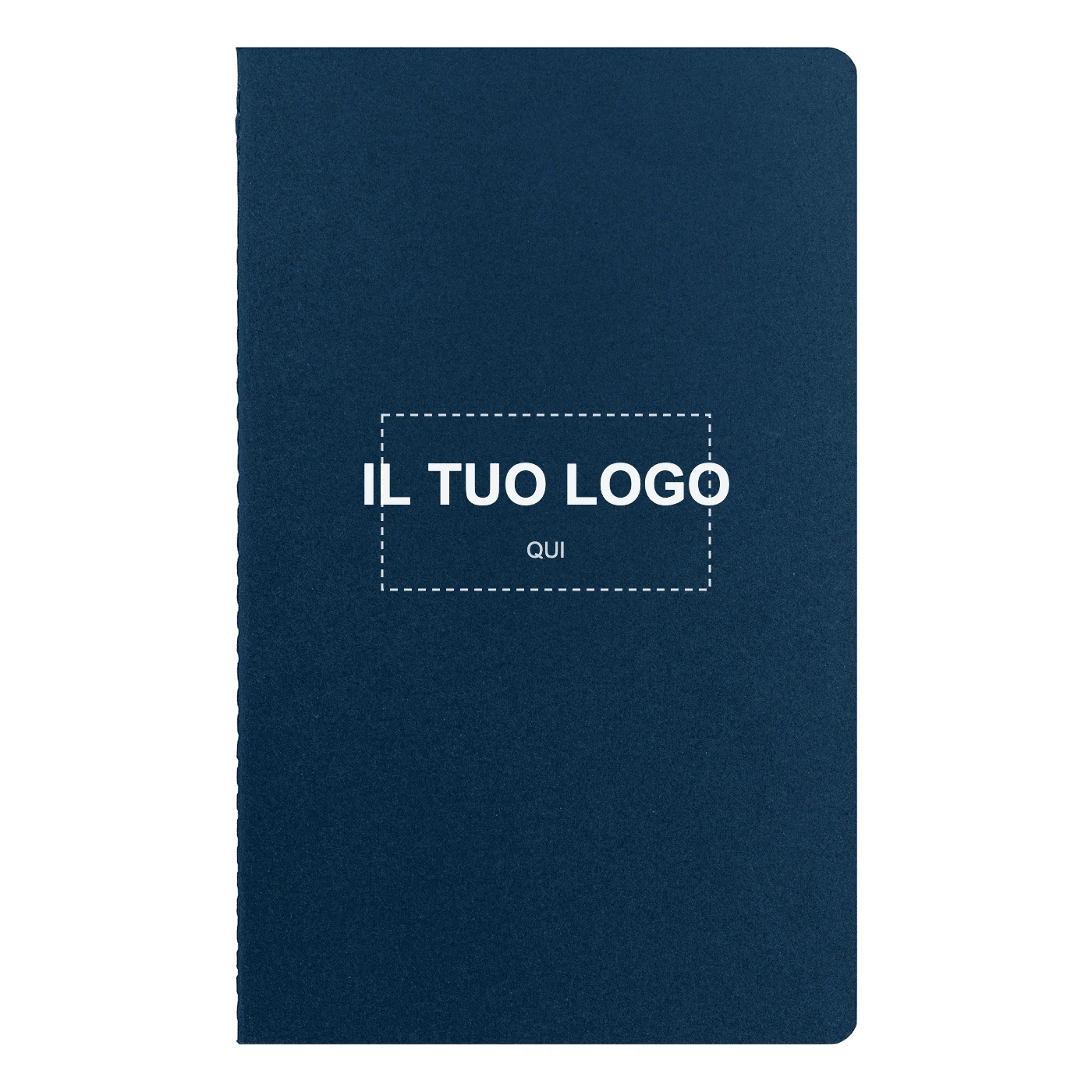 Quaderno Rime A5 Soft Touch Blu Navy Scuro personalizzabile con il tuo logo