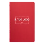 Quaderno Rime A5 Soft Touch colore Rosso personalizzabile con il tuo logo