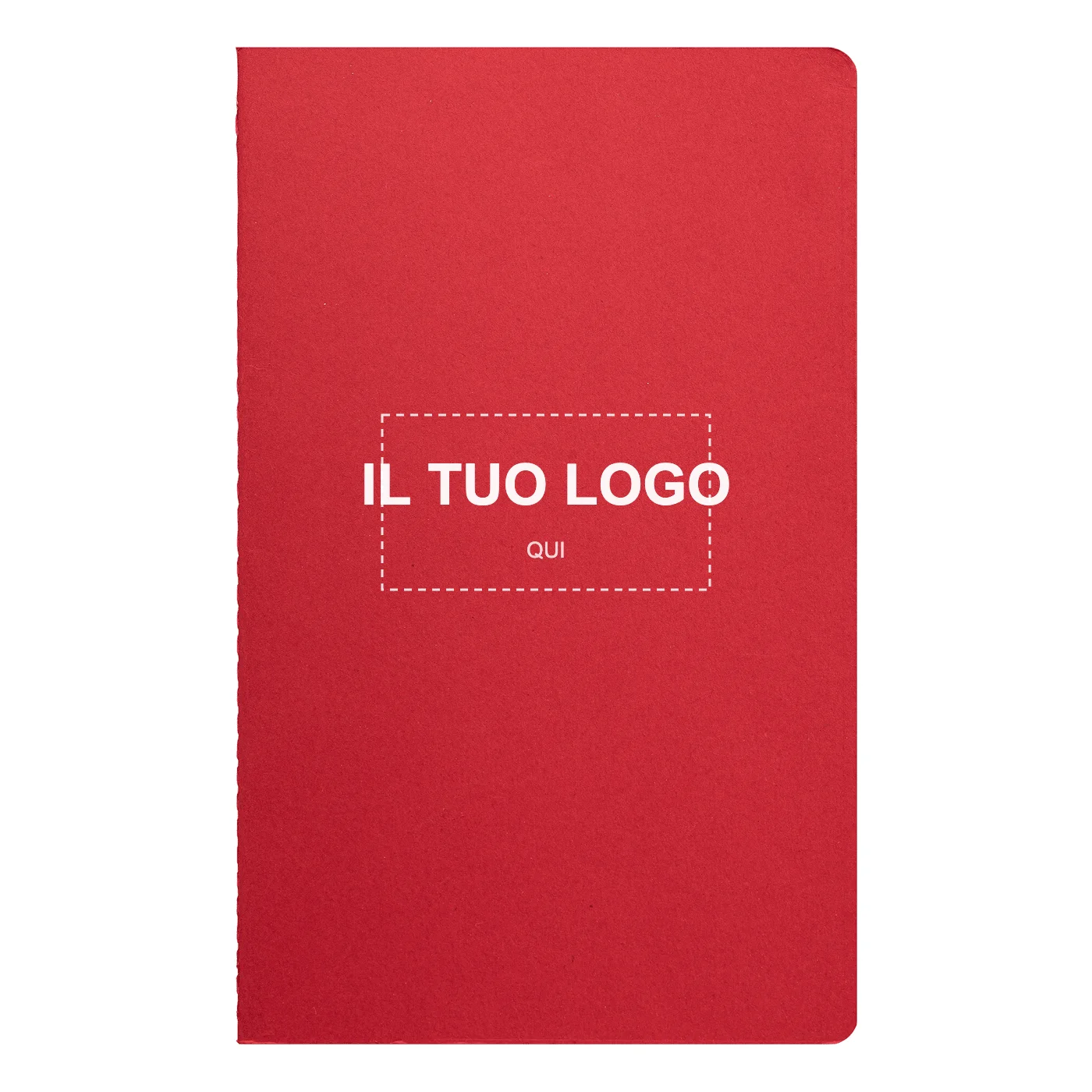 Quaderno Rime A5 Soft Touch colore Rosso personalizzabile con il tuo logo