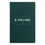 Quaderno Rime A5 Soft Touch colore Verde personalizzabile con il tuo logo