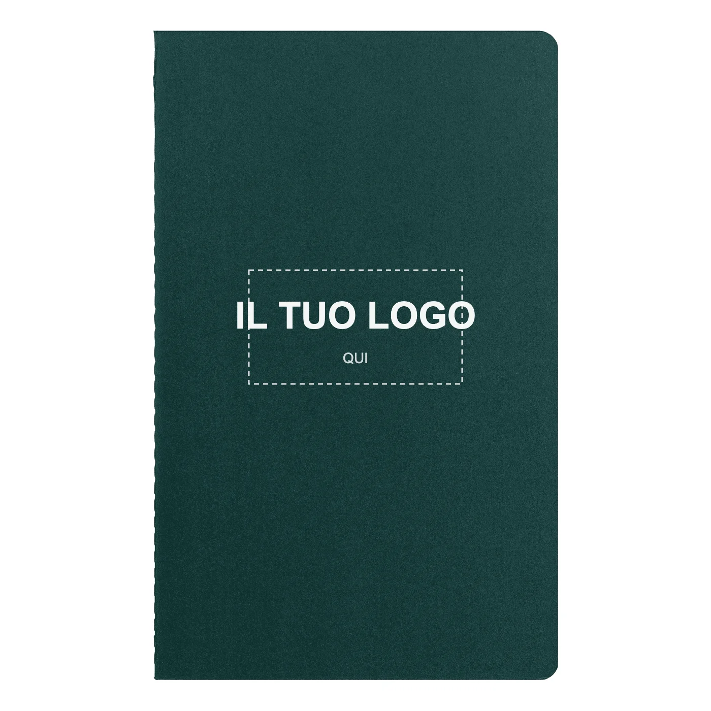 Quaderno Rime A5 Soft Touch colore Verde personalizzabile con il tuo logo