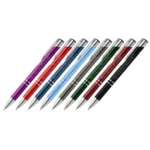Penne personalizzate in alluminio riciclato metallizzato in 8 colori con logo inciso al laser
