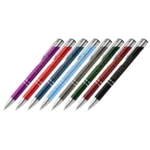 Penne personalizzate in alluminio riciclato metallizzato con dettagli cromati in 8 colori, stampa quadricromia logo
