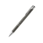 Penna personalizzata in alluminio riciclato metallizzato gunmetal con logo inciso al laser