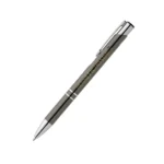 Penna personalizzata in alluminio riciclato metallizzato gunmetal con logo stampato in quadricromia