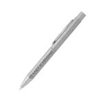 Penna personalizzata in alluminio riciclato spazzolato gunmetal con logo inciso al laser