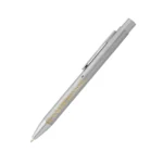 Penna personalizzata in alluminio riciclato spazzolato gunmetal con logo stampato a colori