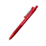 Penna personalizzata touch antistress in alluminio riciclato rossa con logo inciso al laser