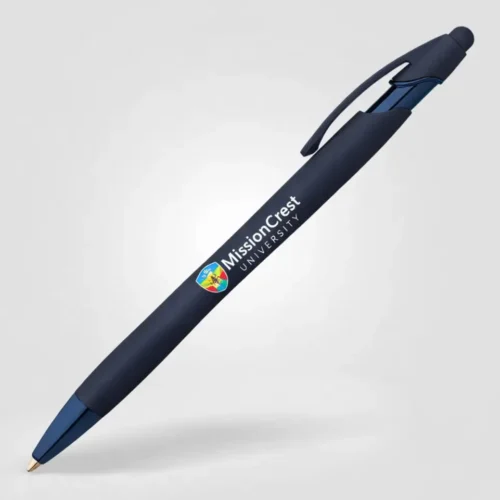 Penna Personalizzata Soft Touch Full Monochrome con Stylus Coordinato
