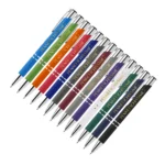 Penna personalizzata in alluminio soft touch nei 13 colori disponibili con logo stampato a colori