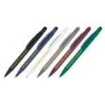 Penne personalizzate touch in alluminio riciclato gommato in 6 colori con logo stampato UV digitale
